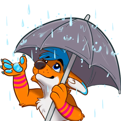 🌧 Стикер «AviFoxExpansion» для Telegram