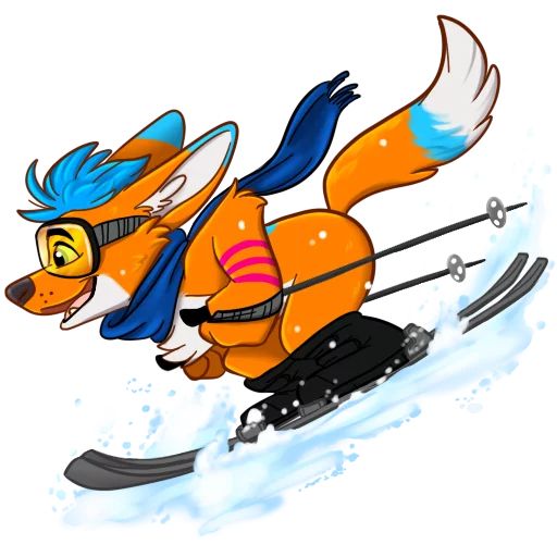 🎿 Стикер «AviFoxExpansion» для Telegram