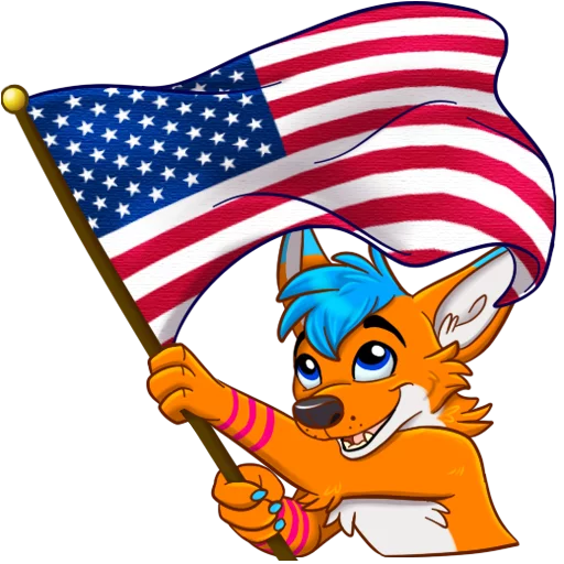 🇺🇸 Стикер «AviFoxExpansion» для Telegram
