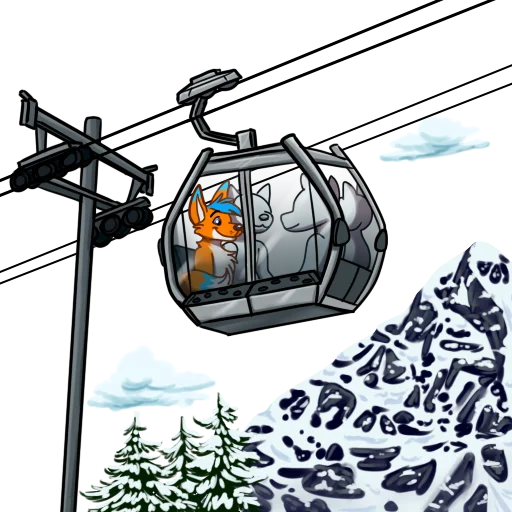 🚡 Стикер «AviFoxExpansion» для Telegram
