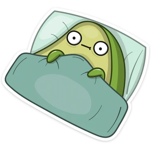 😴 Стикер «Праздничный Авокадик» для Telegram