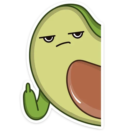 🖕 Стикер «Праздничный Авокадик» для Telegram
