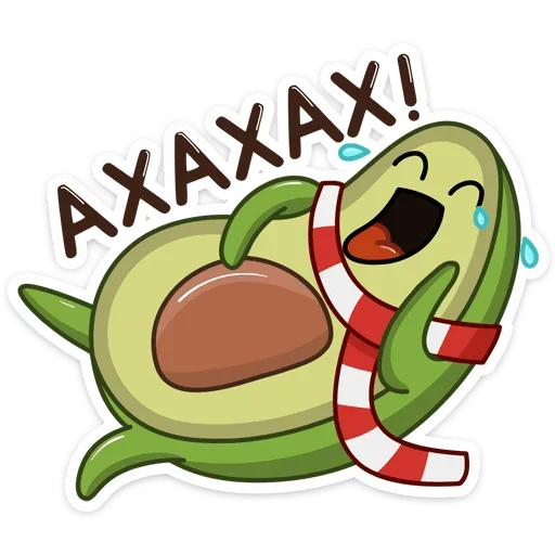 😃 Стикер «Праздничный Авокадик» для Telegram