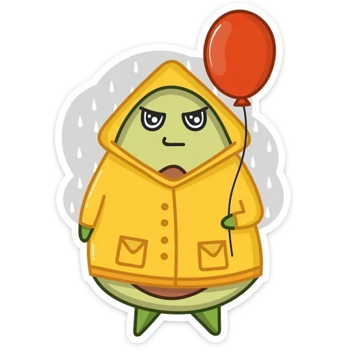 🎈 Стикер «Авокадик. Милый. Жирный. Твой любимый» для Telegram