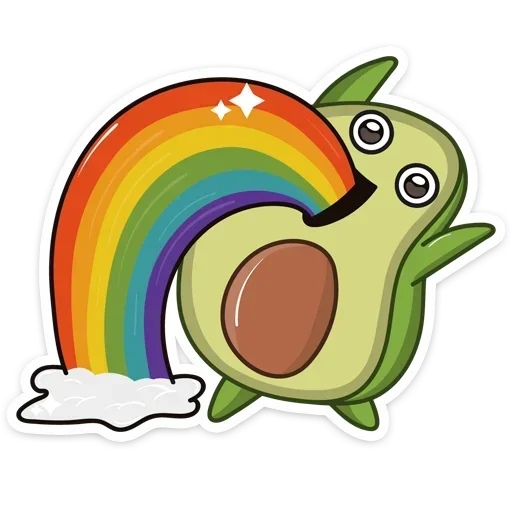 🌈 Стикер «Авокадик. Милый. Жирный. Твой любимый» для Telegram