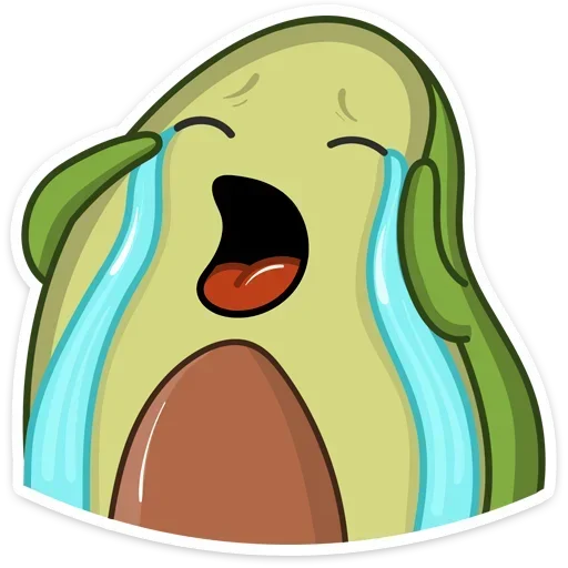😭 Стикер «Авокадик. Милый. Жирный. Твой любимый» для Telegram