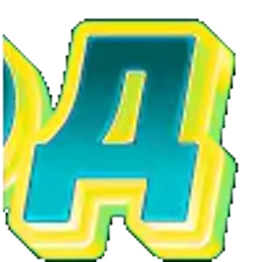 ⚪ Эмодзи «Яркие жёлто-зеленые анимированные буквы» для Telegram