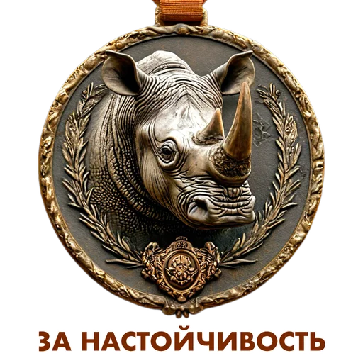 🦏 Стикер «Награды за достижения» для Telegram