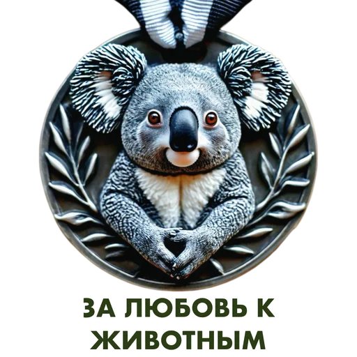 🐨 Стикер «Награды за достижения» для Telegram