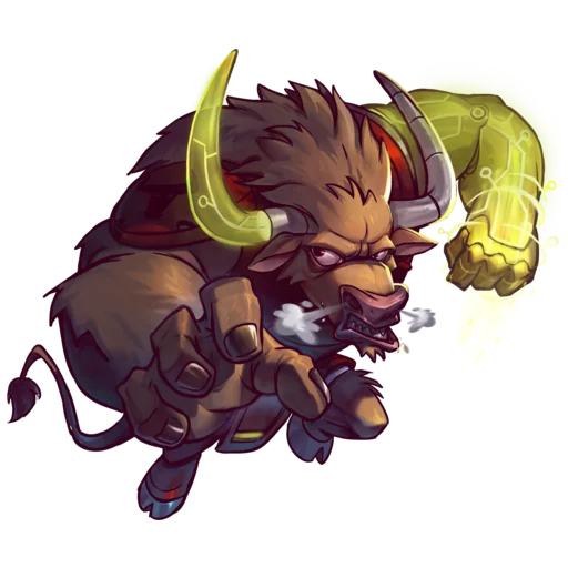 🐂 Стикер «Awesomenauts» для Telegram