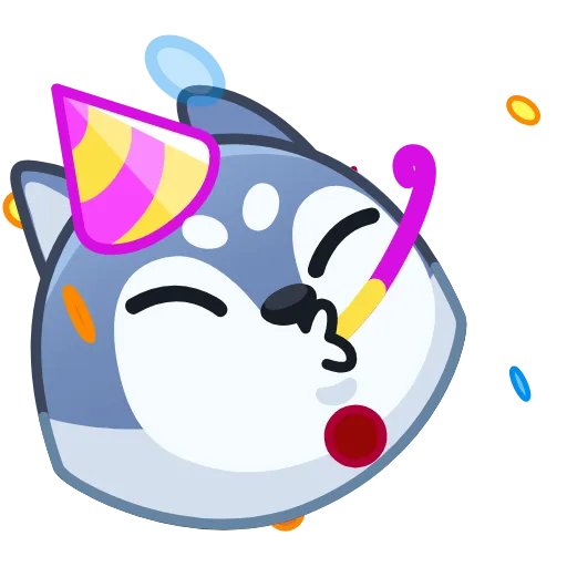 🥳 Стикер «Wolf Awoo Emoji» для Telegram
