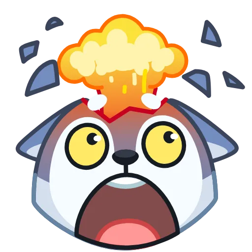 🤯 Стикер «Wolf Awoo Emoji» для Telegram
