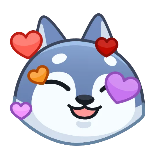 🥰 Стикер «Wolf Awoo Emoji» для Telegram