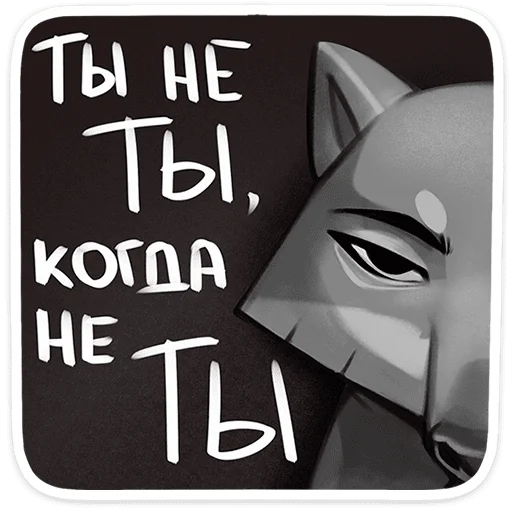 🐺 Стикер «Волк Ауф и его мудрые цитаты» для Telegram