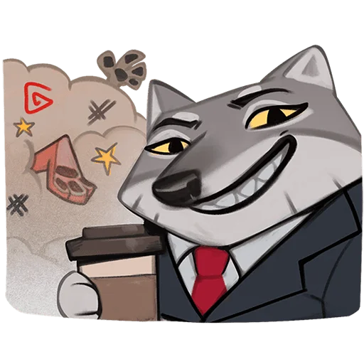 ☕️ Стикер «Ауф Без Текста» для Telegram