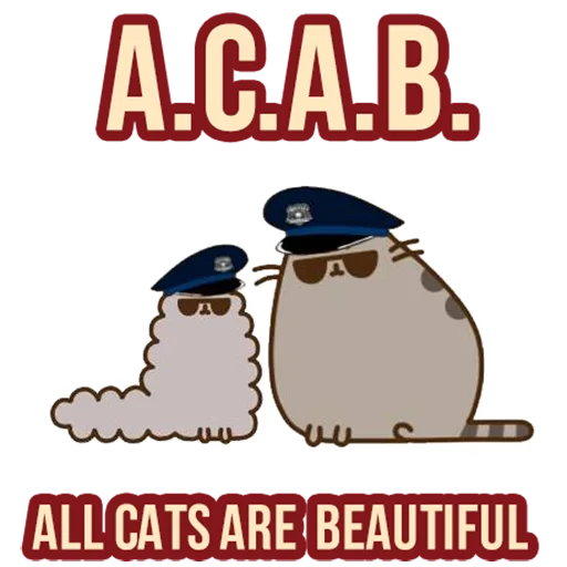 👮‍♂️ Стикер «Д7 pusheen» для Telegram