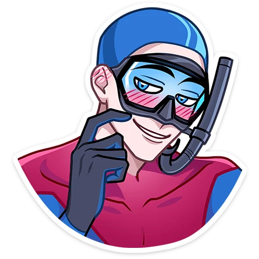 🏊 Стикер «Аквалангист Аксель» для Telegram