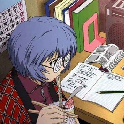 🍝 Стикер «rei ayanami» для Telegram