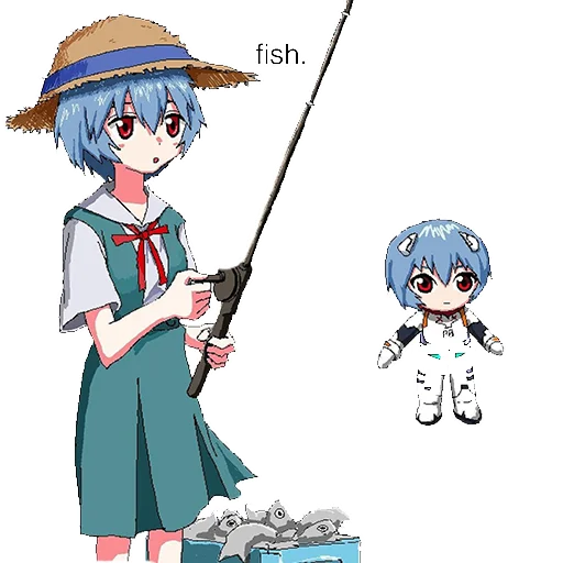 🐡 Стикер «rei ayanami» для Telegram