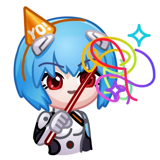 Стикер 21 Ayanami Rei