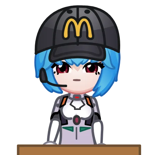 🍟 Стикер «Ayanami Rei» для Telegram