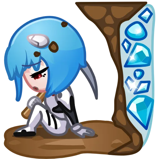🎰 Стикер «Ayanami Rei» для Telegram