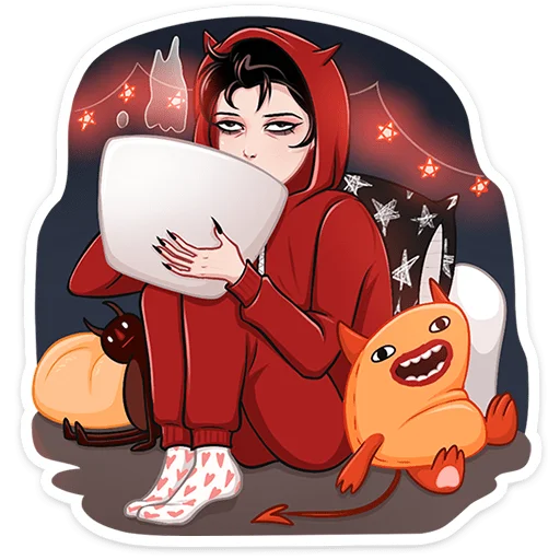 ⭐ Стикер «Азазель без надписей» для Telegram