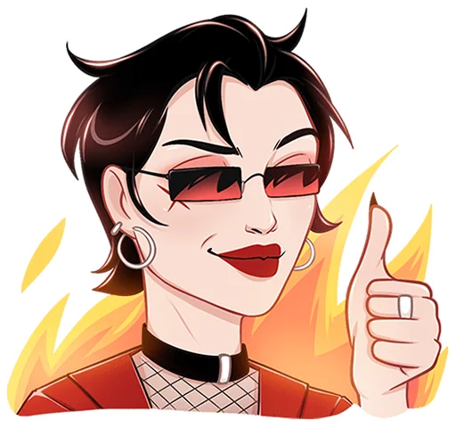 👍 Стикер «Азазель без надписей» для Telegram