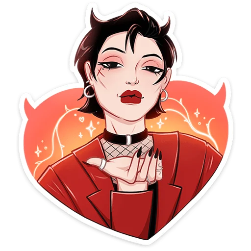 💋 Стикер «Азазель без надписей» для Telegram