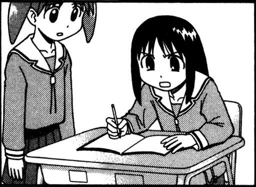 🧑‍🎓 Стикер «Azumanga Daioh» для Telegram