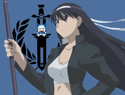 🇺🇦 Стикер «Azumanga Daioh and Mykhailo» для Telegram