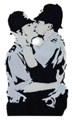 👮‍♀️ Стикер «Banksy love» для Telegram