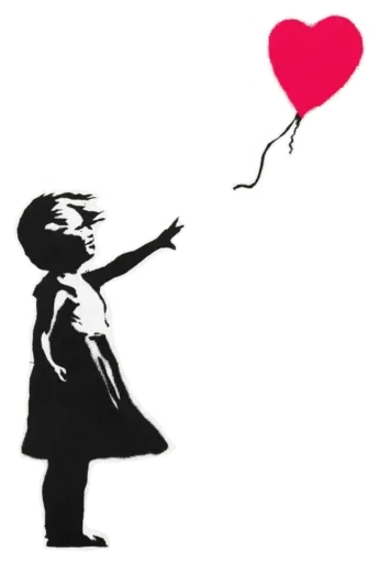 Стикерпак Banksy love для Telegram