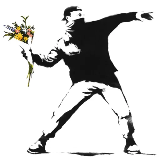 💐 Стикер «Banksy love» для Telegram
