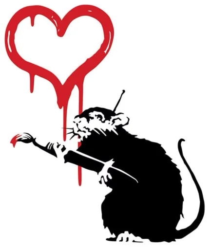 🐁 Стикер «Banksy love» для Telegram