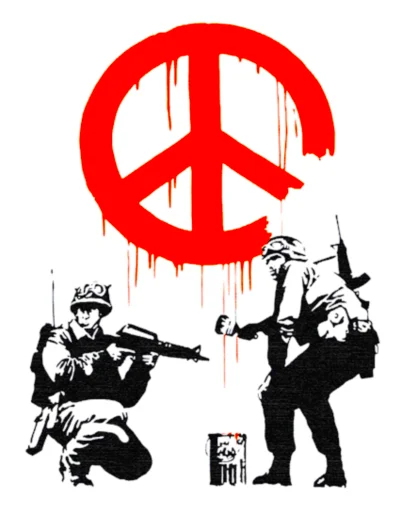 ☮️ Стикер «Banksy love» для Telegram