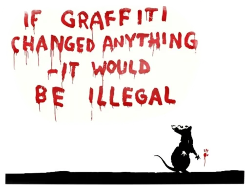 🐭 Стикер «Banksy love» для Telegram
