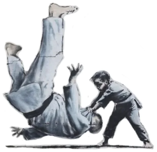 🤼 Стикер «Banksy love» для Telegram