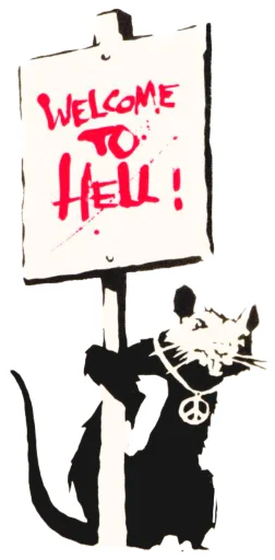😈 Стикер «Banksy love» для Telegram