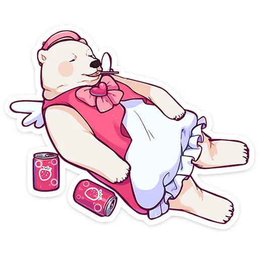 🧸 Стикер «Мишка Малышка» для Telegram
