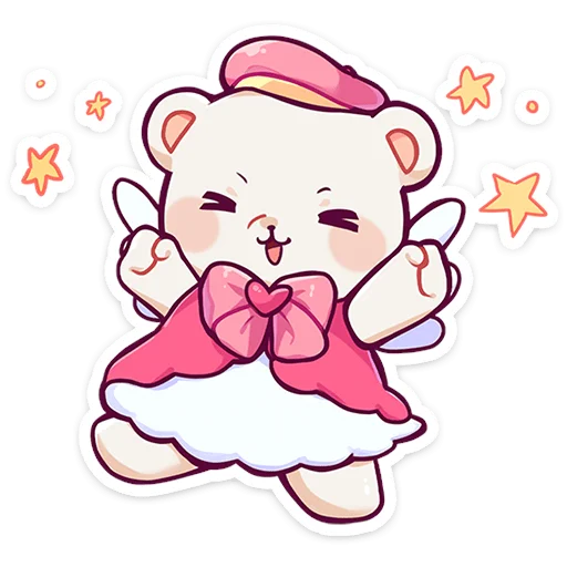 🧸 Стикер «Мишка Малышка» для Telegram