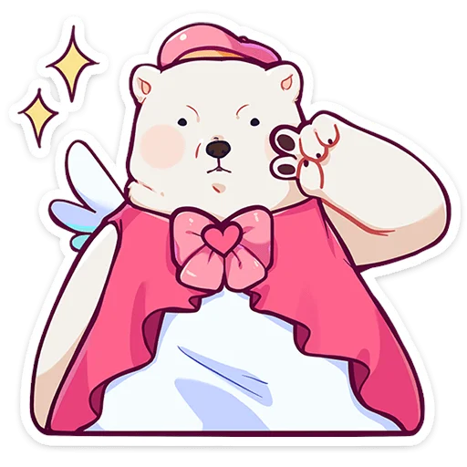 ✌ Стикер «Мишка Малышка» для Telegram
