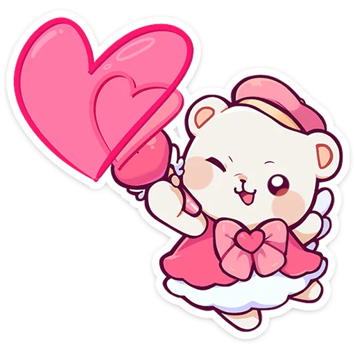 ❤ Стикер «Мишка Малышка» для Telegram