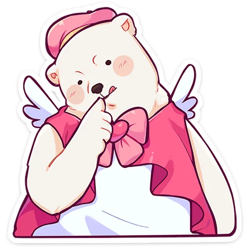 🧸 Стикер «Мишка Малышка» для Telegram