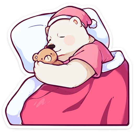 😴 Стикер «Мишка Малышка» для Telegram
