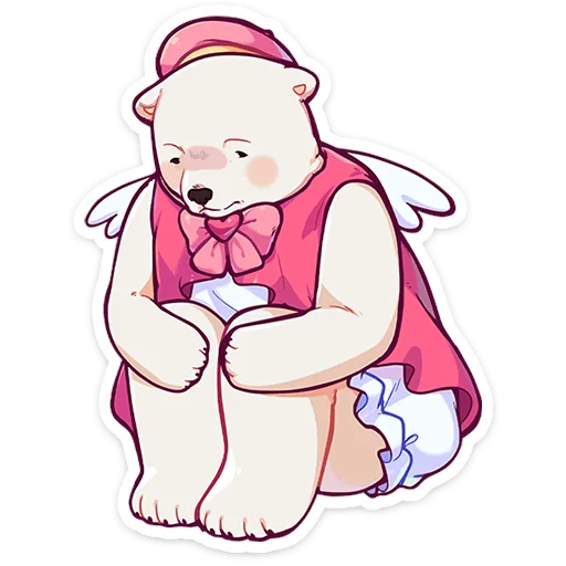 🧸 Стикер «Мишка Малышка» для Telegram