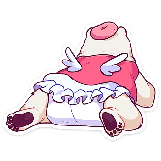 🧸 Стикер «Мишка Малышка» для Telegram