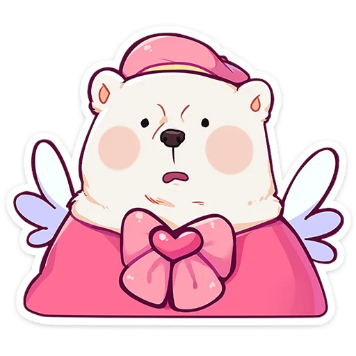 🧸 Стикер «Мишка Малышка» для Telegram