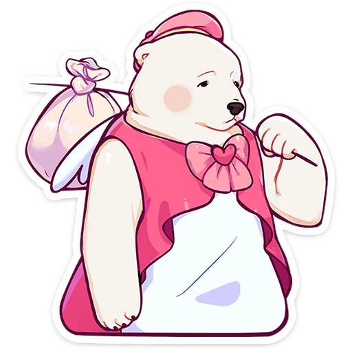 🧸 Стикер «Мишка Малышка» для Telegram