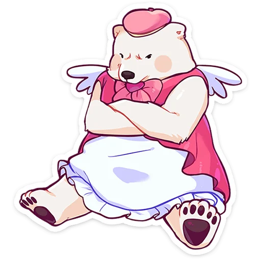 🧸 Стикер «Мишка Малышка» для Telegram
